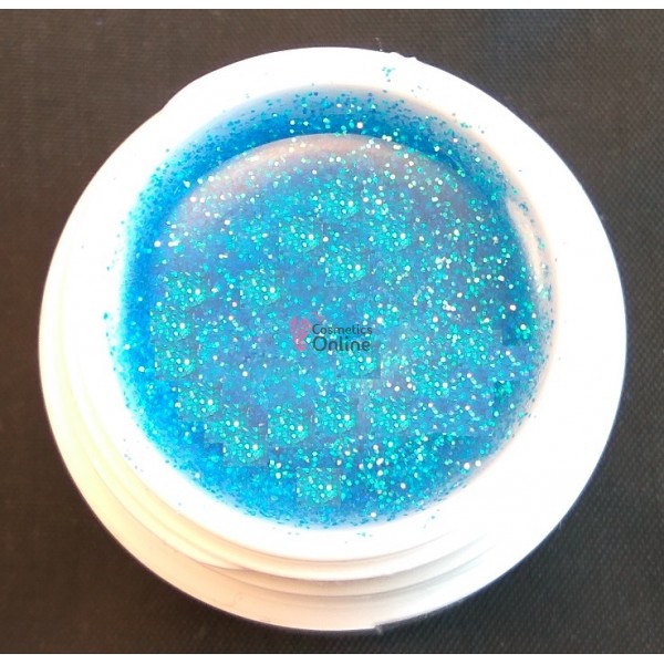Gel UV Amelie color Sequined Turcoaz Glitter 15ml